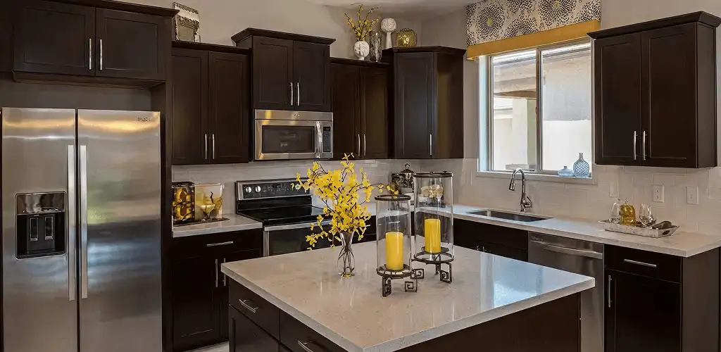 Cabinet painting results with freshly painted kitchen cabinets in Fort Collins, CO