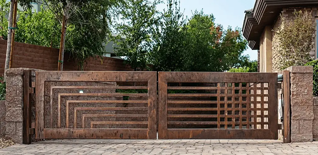 Custom driveway gate installation for a home entrance in Fort Collins, CO