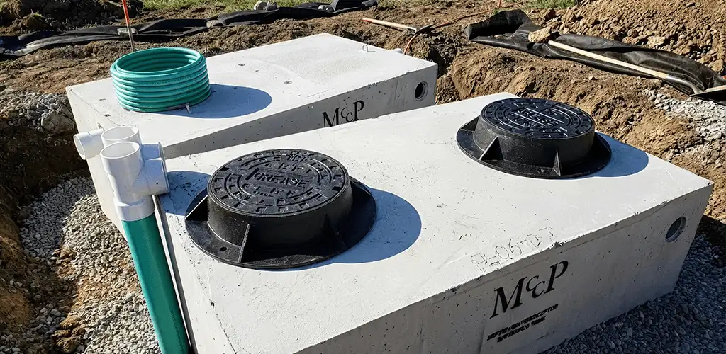 Grease trap installation unit set in place for drainage protection in Fort Collins, CO