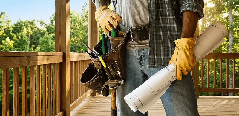 Professional handyman with tool belt ready for home repairs in Fort Collins, CO