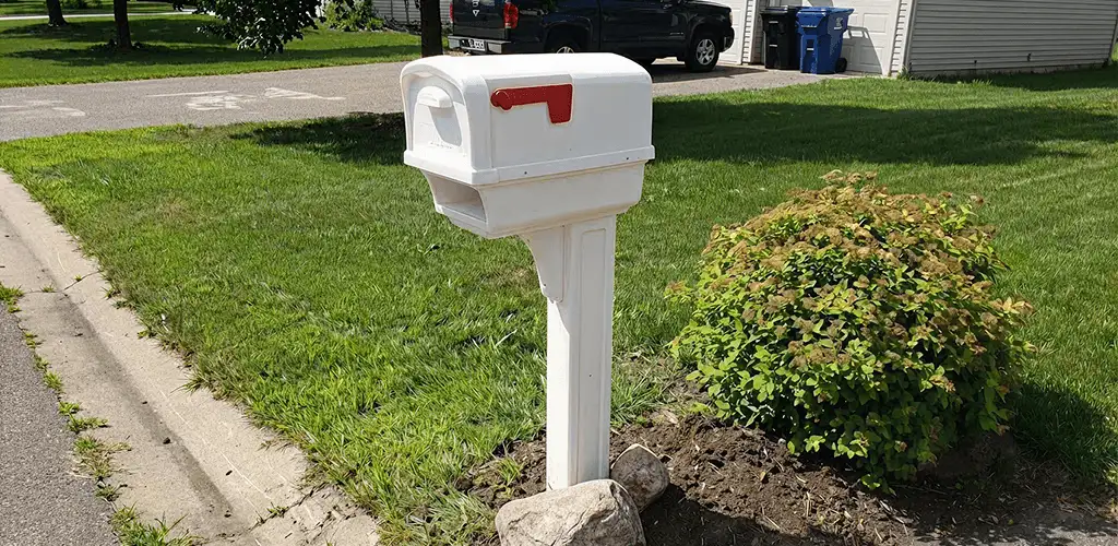 Mailbox installation for a residential curbside mailbox in Fort Collins, CO