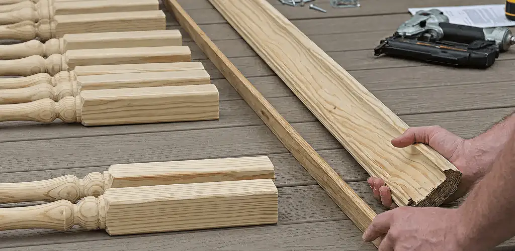 Handrail installation materials and wood components for stair rail work in Fort Collins, CO